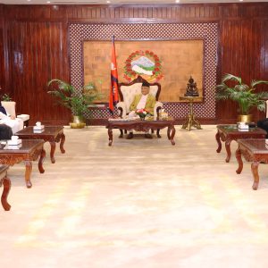 प्रधानमन्त्री ओलीसँग भारतका वनमन्त्रीको शिष्टाचार भेट