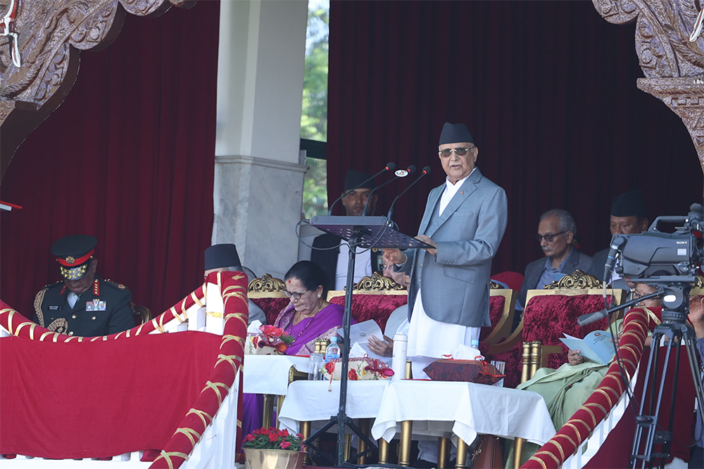 गणतन्त्र दिवस २०८२ को विशेष समारोहमा प्रधानमन्त्री केपी शर्मा ओलीले गरेको सम्बोधनको पूर्णपाठ