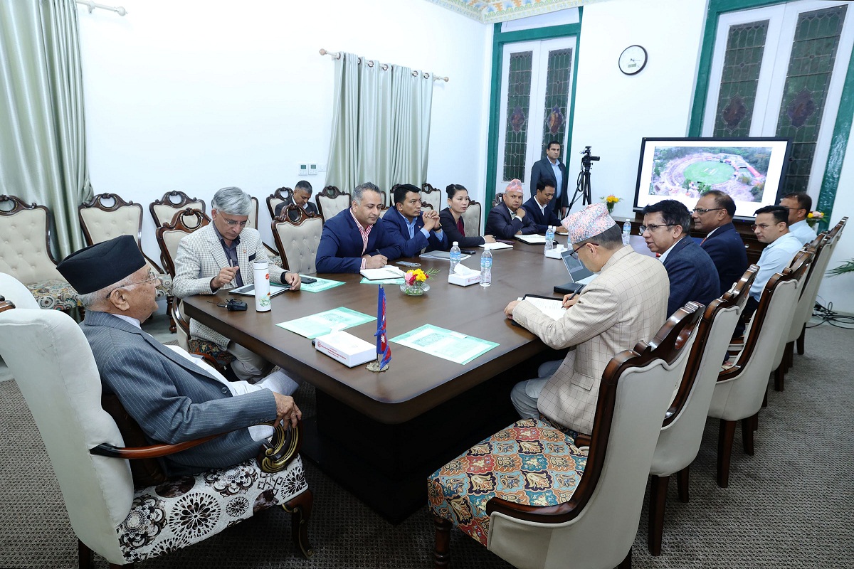 कीर्तिपुर क्रिकेट रङ्गशाला निर्माणमा ढिलाइबारे प्रधानमन्त्रीको गम्भीर चासो