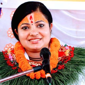 पोखराको कोटिहोममा राधिका दासीले कथा वाचन गर्ने