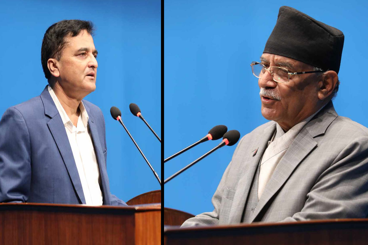 संसद्‌मा प्रचण्डलाई एमाले सचिव योगेशको जवाफ