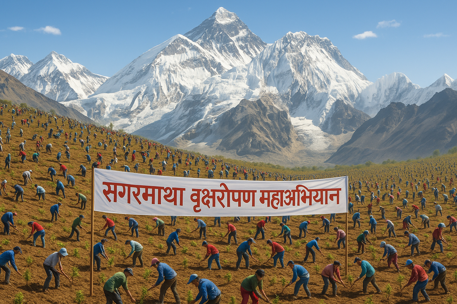 बीसवर्षे सगरमाथा वृक्षरोपण महाअभियान घोषणा