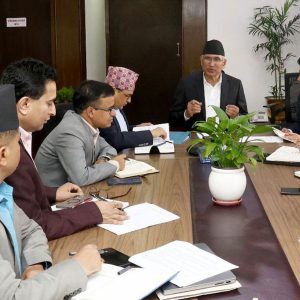 बजेट कार्यान्वयनसम्बन्धी मन्त्रालयगत छलफल गर्दै अर्थमन्त्रालय