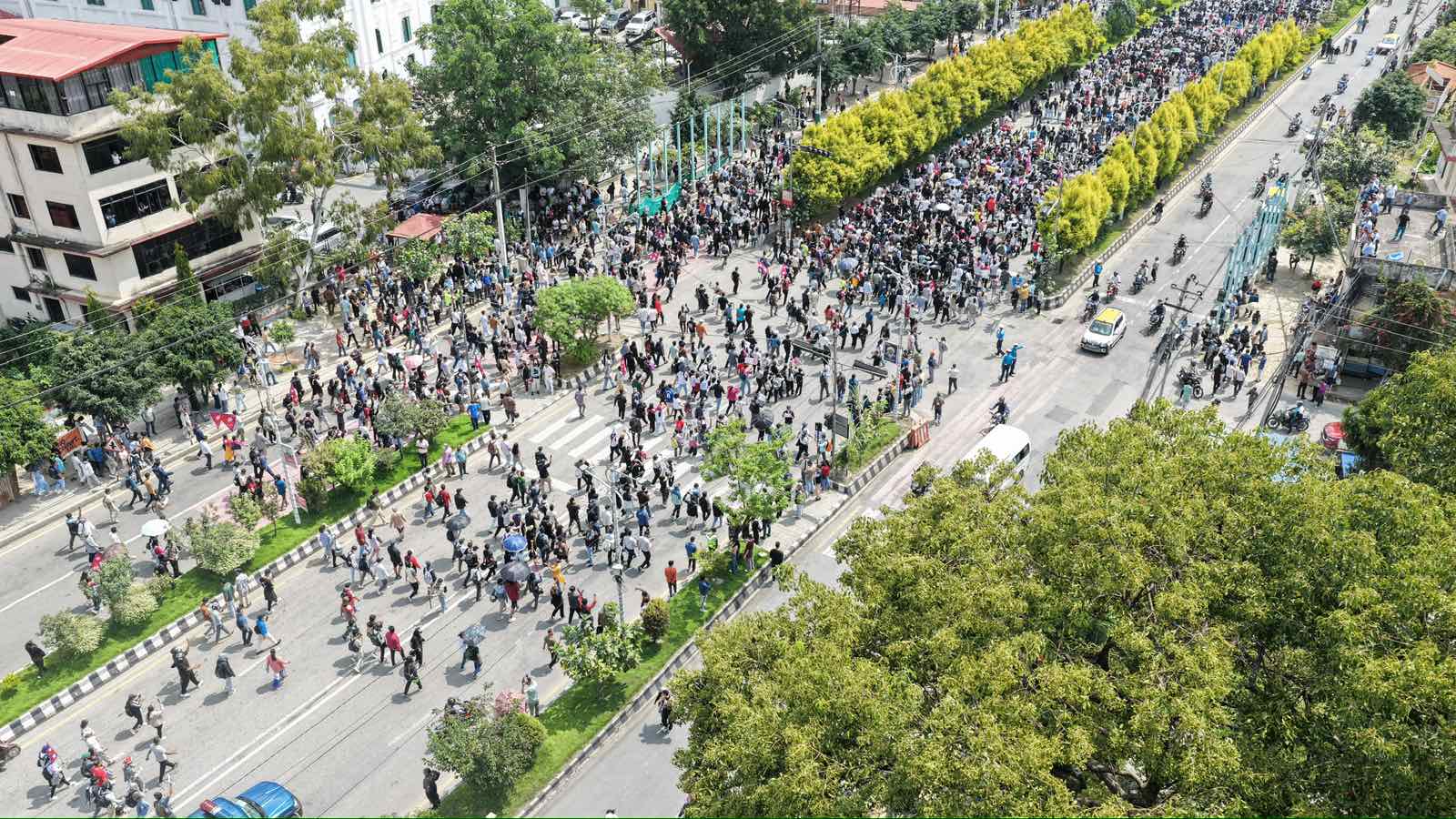 काठमाडौंमा जेनजी पुस्ताको प्रदर्शन