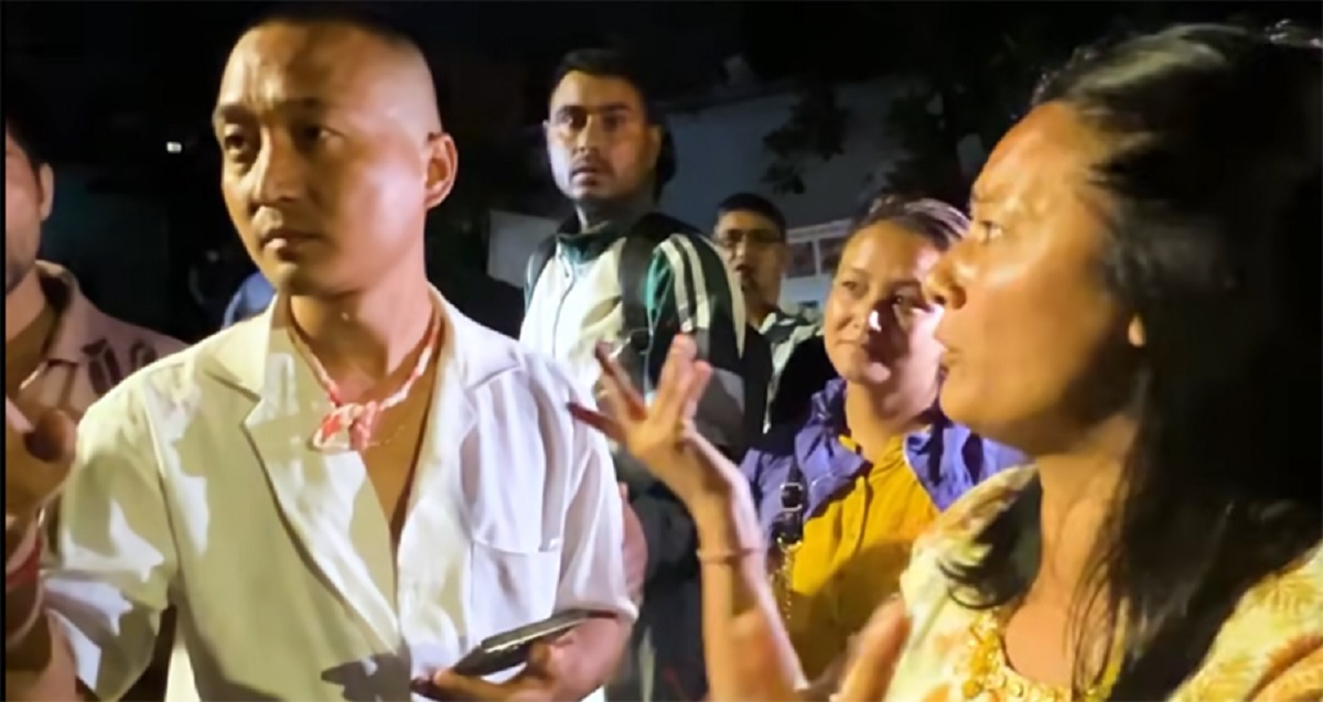 प्रधानमन्त्री कार्कीको राजीनामा माग्दै सुदन गुरुङ समूहको बालुवाटारमा नाराबाजी