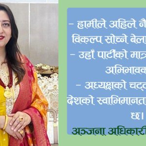 महाधिवेशन सम्मुख अञ्जना अधिकारीलाई १० प्रश्न