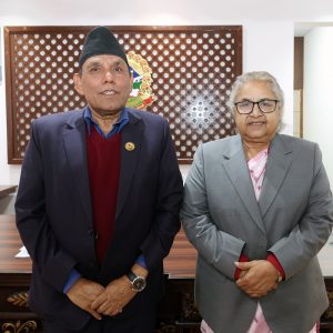 प्रधानमन्त्री कार्कीसँग राष्ट्रियसभा अध्यक्ष दाहालको शिष्टाचार भेट